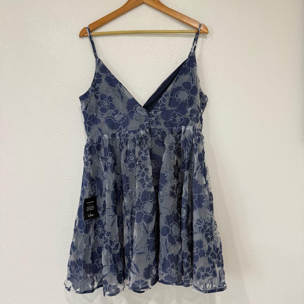 Lulu's Blue Floral Mini Dress - Picture 5 of 8